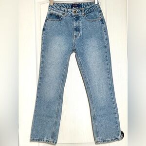 NWT Cavalli Class High Rise Cropped Straight Leg Jeans Size 24 Y2K Streetwear